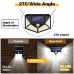 2-Pack Solar Powered 100-LED Motion Activated Outdoor Light
