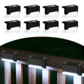 8-Pack Solar LED Deck & Step Lights
